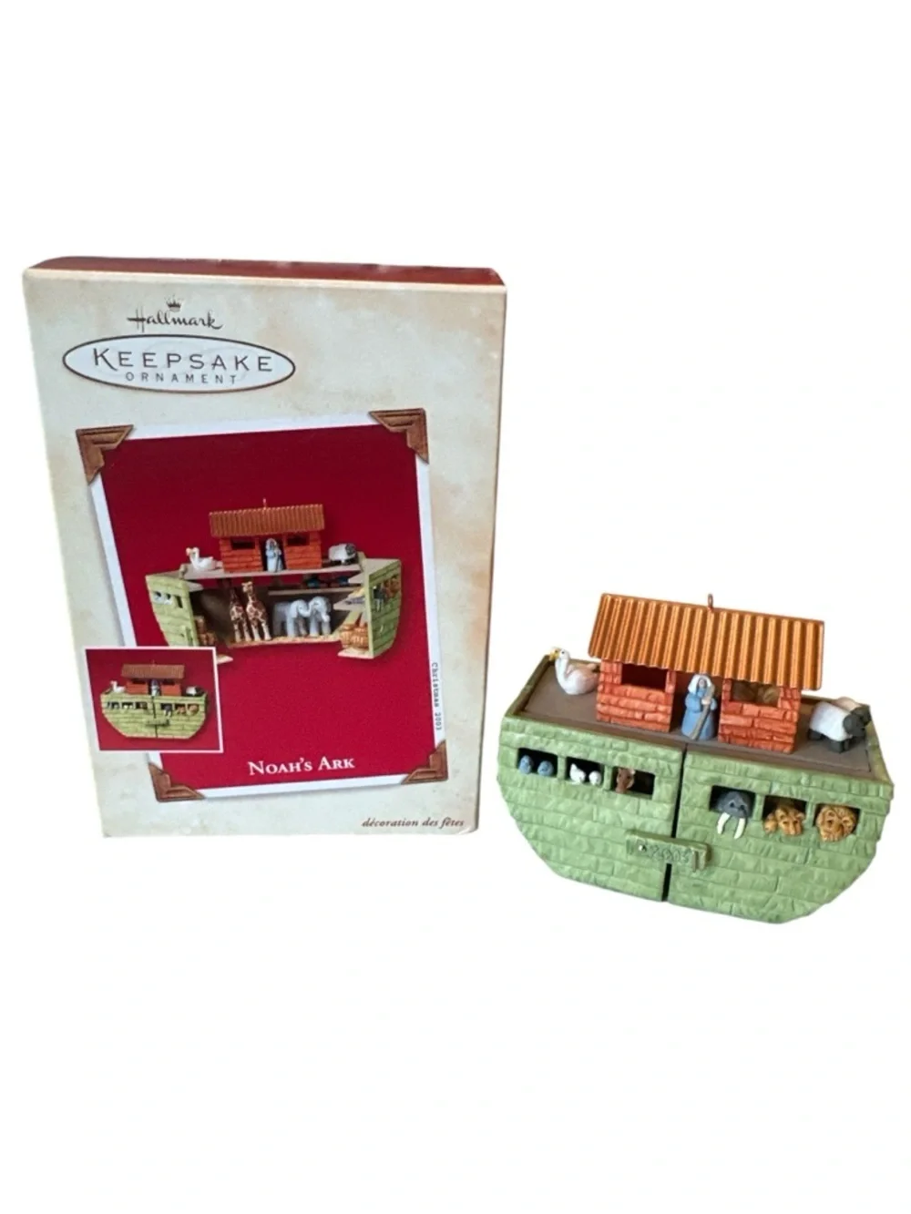 Hallmark Keepsake NOAH’S ARK 2003 Christmas Holiday Ornament Vtg